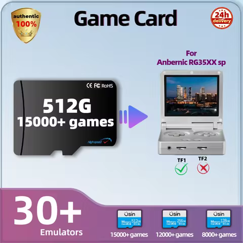 Game Card For Anbernic RG35XXSP Memory TF Classic Retro PSP PS1 GBC Playstation Games Portable Handh