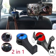 MK New 2-in-1 car hook brackets Car hanger Portable seat back hooks Storage hooks Hide hooks