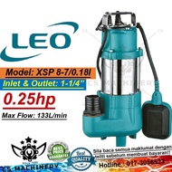 ORIGINAL Leo 0.25HP Sewage Submersible Pump Water Pump / Pump Kolam Air / XSP 8-7/0.18I / XSP8-7/0.1