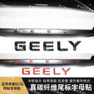XF Geely Tailgate Letters 3D Stereo Carbon Fiber Protection Stickers for Geely Cars Decorative Decal