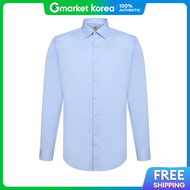Outlet Poly Blend Dress Shirt Slim Fit Blue_Dlp2Shdl301B1