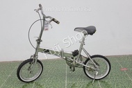 จักรยานพับได้ญี่ปุ่น - ล้อ 14 นิ้ว - ไม่มีเกียร์ - อลูมิเนียม - BB - สีเงิน [จักรยานมือสอง]