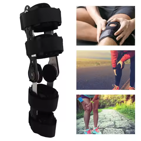 Hinged Knee Brace Immobilizer Orthosis Stabilizer for ACL MCL PCL Injury, Medical Orthopedic Support