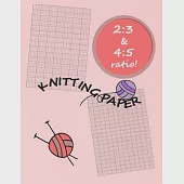 Knitting paper: Blank knitting design paper, 120 pages, large size 8.5 x 11 inches, 4:5 and 2:3 ratio in one book! Perfect gift for kn