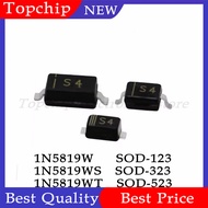 100pcs SMD diode 0805 SOD-123 S4 1N5819 1N5819W 1N5819WS 1N5819WT SOD-323 SOD-523 1206 0603 Schottky