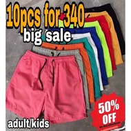 Taslan shorts Men Women 5 or 10pcs for 340
