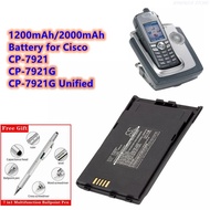 Cordless Phone Battery 1200mAh/2000mAh 74-4957-01, 74-4957-01, Rev. C1 74-4958-01 for Cisco CP-7921,