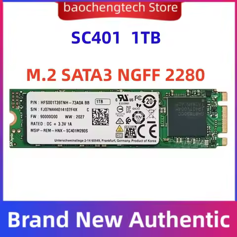 SSD SC401 M.2 SATA 256GB 512GB 1TB Hard Drive M.2 NGFF Internal Hard Disk For SK hynix Laptop Deskto