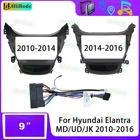 Hiirode Car Android Radio Stereo Player Frame Fascia For Hyundai Elantra MD/UD/JK 2010-2016 Panel Po