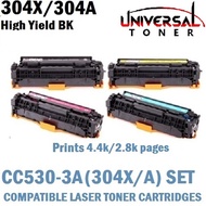 Compatible HP CC530A/CC531A/CC532A/CC533A (print 3.5/2.8k) Colour Laser Toner Cartridges / Printer