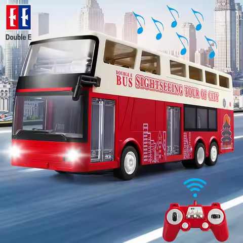 Double E E640 RC Bus Remote Control Double-Decker Sightseeing 1:18 RC Car 2 Speed Electronic Vehicle