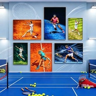 Tennis Sports Canvas Painting, Nadal Federer Portrait Art Prints, Frameless Waterproof Canvas Poster