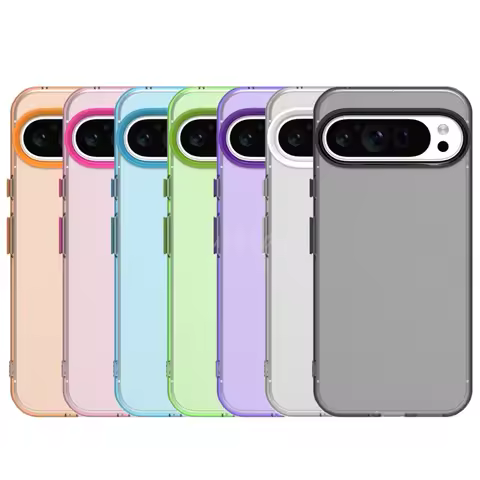 Frosted Transparent Case For Google Pixel 9 Pro Case Silicone Matte Simple TPU Pixel 9 Pro Protector