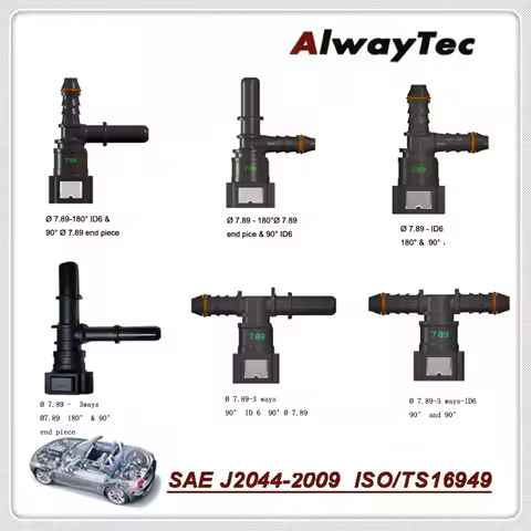 Fuel Line Quick Connector K Type Hose Connector and T Type 3 Way Quick Release Connect for Auto Hose