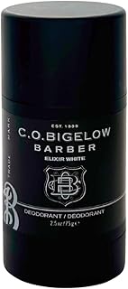 C.O. Bigelow Elixir White Aluminum Free Deodorant for Men, Spice & Citrus Scented Non Toxic Deodoran