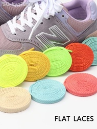 ✳▩ 1 Pair New Balance Classic Flat Laces AF1/AJ Shoelaces for Sneakers Double Solid White Black Tennis Casual Running Shoes Lace