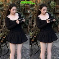 Beautiful women's set, 3-piece set of 2-piece tank top with Toothpick jacket combined with wrinkled 