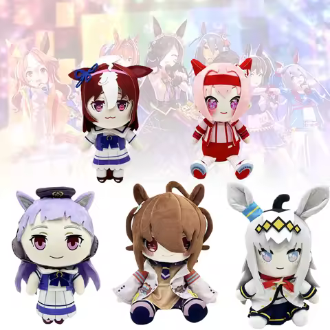 27CM Uma Musume Plush Toys Set Agnes Tachyon and Mejiro Mcqueen Horse Girl Stuffed Dolls Anime Merch