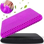 Gel Seat Cushion for Long Sitting (Super Large &amp; Thick), Soft &amp; Breathable, Gel Cushion for Wheelchair Reduce Sweat, Gel Chair Cushion for Hip Pain, Gel Seat Cushion for Office Chair More Comfortable