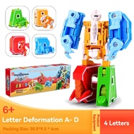 Alphabet Dinosaur Robot Puzzle - Transformable Letter Toys for Kids | Educational ABC Assembly Set |