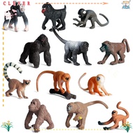 CLEVERHD 6PCS Orangutans Figurine Early Learning Realistic Gift Simulation Gibbon Cubs