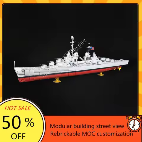 3546CS MOC Atlanta-class Cruiser Custom Puzzle Warship Model Technical Educational Set DIY AssemblyC