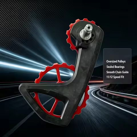 Ceramic Bearing Oversized Jockey Wheel Kit Big Pulley Cage (Big Leg) For Road Bike Rear Derailleur