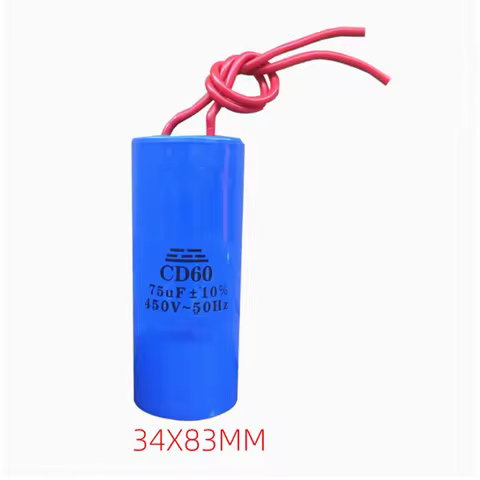 1PCS CD60 Water pump capacitor450V Motor start capacitor 35UF50UF75UF100UF150UF200UF250UF300UF350UF4
