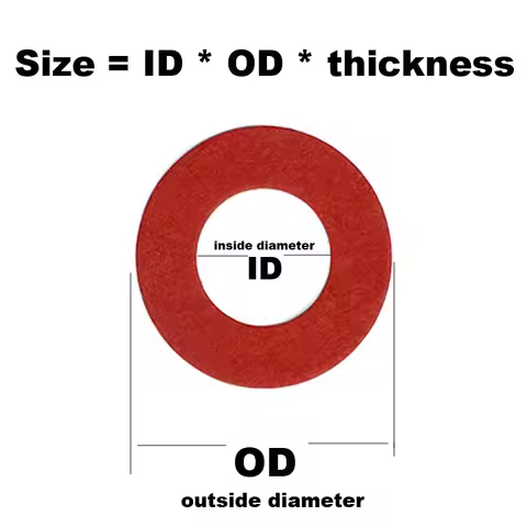 20/100pcs M2 M2.5 M3 M3.5 M4 M5 M6 M7 M8 M10 M12 Red Steel Paper Insulating Flat Washer Insulation P
