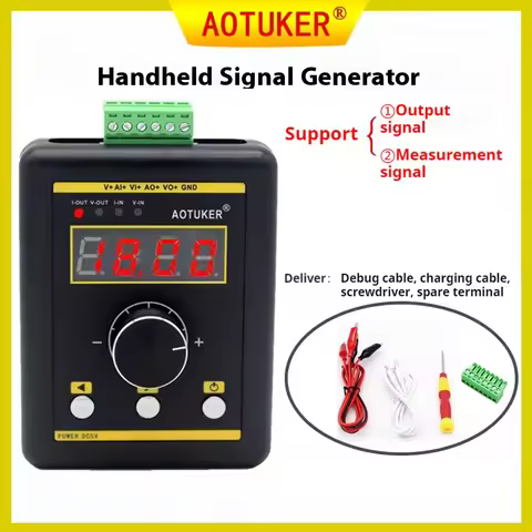 Handheld Signal Generator Simulation Volume 0-5-10V/0-4-20-22mA Voltage Current Simulation Source Ca