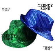 TRENDYZONE Panama Cap, Sequins Shiny Kids Jazz Hat, Fashion Masquerade Stage Cosplay Dance Performan