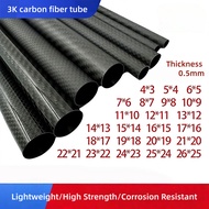 3k Carbon Fiber Tube Hollow Carbon Tube Wall Thickness 0.5mm Diameter 5 6 7 8 9-20mm Ultra Light Car