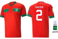 LZ71 Cute 22-23 World Cup Morocco Home Jersey Football Tshirts Nesyri Ziyech Harit Hakimi Aguero Spo