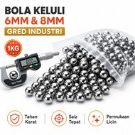 Steel Ball Bearing 6mm 8mm Premium Bola Keluli Tahan Karat Saiz Tepat High Precision Industrial Grad
