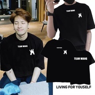 พร้อมส่ง เสื้อยืดทีมหวัง Team wang JACKSON WANG GOT7 วังเจีย รุ่นเดียวกันเสื้อยืดคุณภาพสูง