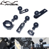 Motorcycle 360° Rotation Phone Holder Ball Clamp Mount Handlebar Rearview Mirror Bracket For GoPro 8
