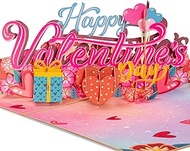 Frndly Happy Valentines Day, Pop Up Card, Handmade 3D Popup Cards, 100% Recycled and Eco-Friendly, 8