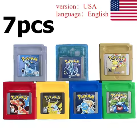 New Pocket Monsters 16 bit Video Game Machine Ink Cartridge GBC Game Card American English Pocket Mo