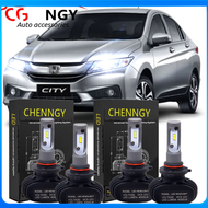 สำหรับ Honda City T9A (ปี 2014 - 2019) (หลอดหัว) - 9005 LED ไฟหน้าหลอดไฟ 12-24V 6000K ขาว (2 คู่) ชุ