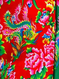 Vải công phượng vải nhung đỏ trang trí Tết kích thước 1mx1m6