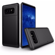 Hard Card Slide Case Casing Cover for Samsung Galaxy Note 8 (Black)