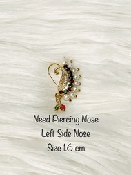 Women - Bridal Nose Pin | Wedding Nose Pins | Attachable Mukuthi | Nath | Attached Nath | Nose Ring