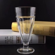 Glass cup for juice smoothies, capacity 400ml. Coffee-like glass cup for smoothies 400ml
