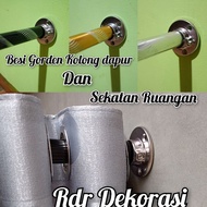 Kitchen curtain rod, kitchen curtain pipe, room divider curtain rod, wall mounted bracket