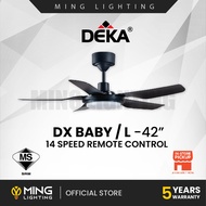 (Sirim) DEKA DX Baby L Ceiling Fan 5 Blades Remote Control 42" Fans AC Motor ABS Blade Kipas Siling 