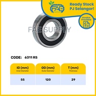 6311ZZ 6311RS 6311 Ball Bearing Deep Groove 55*120*29 mm