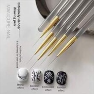 5/3pcs Professional Nail Art Eyeliner Brush Set 25mm 24mm 13mm 10mm 7mm Fine Line Nail Brush Thin Ge