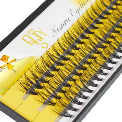 QSTY 10D 20D 30D Super Cluster Eyelash Extension Natural Mink Eyelash Bunche Cilias Individual Lashe