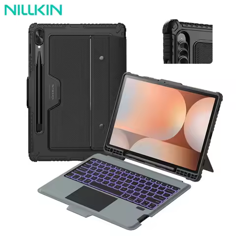 Magic Keyboard For Samsung Galaxy Tab S10 FE+ Case Nillkin Backlight Bluetooth Keyboard Cover For Sa