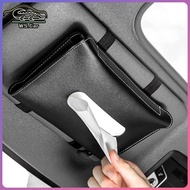 Tempat Tisu Material PU Leather Mobil Kotak Tissue Organizer Box Holder Tempat Tisu Jepit
